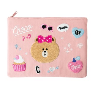 กระเป๋าช็อกโก Choco Denim Pouch 270x190mm