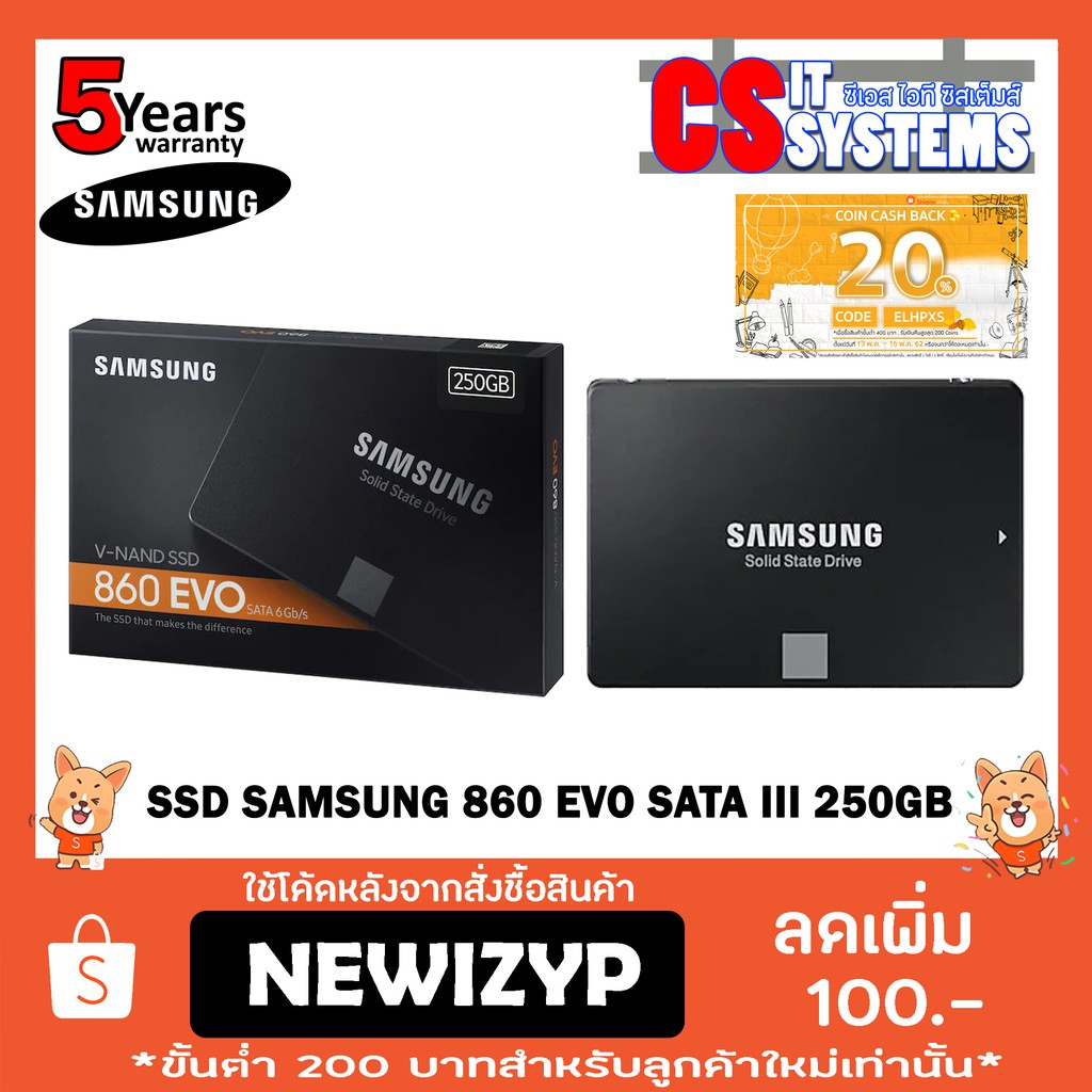 Ssd 250,500,1000Gb Samsung 860 Evo Sata Iii​ [ประกัน​5ปี​ เอสเซนตี้]​ |  Shopee Thailand
