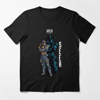 เสื้อยืดอินเทรนด์ผู้ชายอินเทรนด์ผู้หญิงเสื้อยืด พิมพ์ลาย Apex Legends แบบกําหนดเองS-3XL