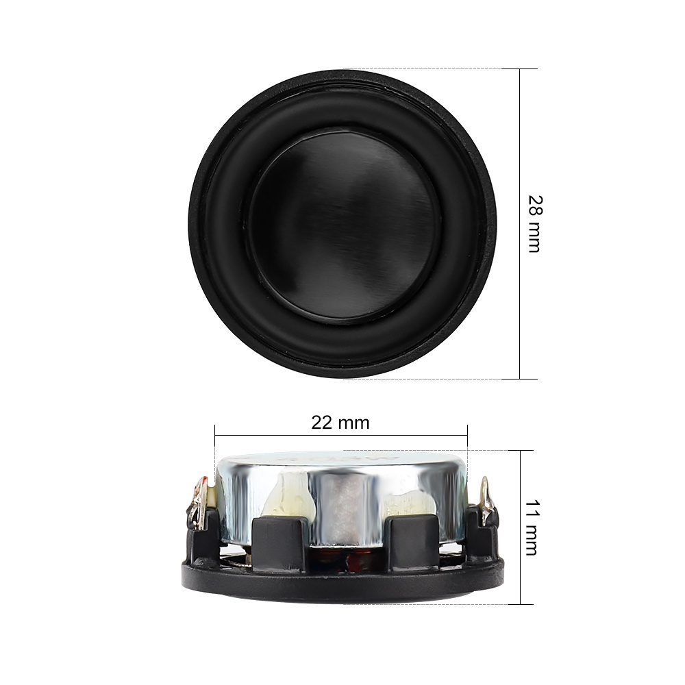 Aiyima ลําโพงบลูทูธทรงกลมนีโอไดเมีย 28 มม. 1 นิ้ว 4 Ohm/8Ohm 3W Pu 2 ชิ้น