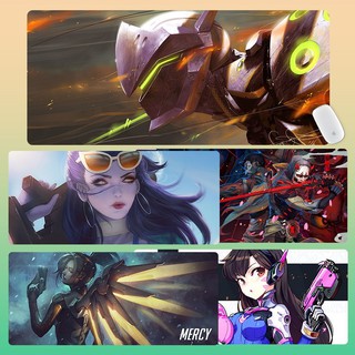 ▤♘แผ่นรองเมาส์ Overwatch แป้นพิมพ์สำนักงานขนาดใหญ่แผ่นโต๊ะคอมพิวเตอร์แผ่นโต๊ะคอมพิวเตอร์สาวง่าย Heart Small Medium