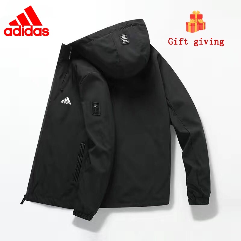 Adidas เสื้อแจ็กเก็ต กันลม พลัสไซซ์ สําหรับผู้ชาย ไซซ์ M-5XL