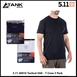 5.11 Tactical Utili - T Crew 3 Pack 40016 เสื้อยืดคอกลม 3 ชิ้น ระบายอากาศดี ใส่ลำลองหรือใส่เป็นเสื้อด้านใน ใช้งานได้ทั้งแบบแทคติคอลและลำลอง โดย Tankstore