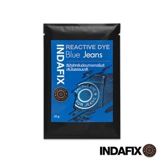 สีย้อมผ้า INDAFIX สำหรับย้อมกางเกงยีนส์เส้นใยธรรมชาติ ขนาด 50 กรัม