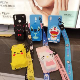 OPPO Realme5i Realme6i Realme5 RealmeC3 Realme5S RENO2 Realme5pro RealmeQ RENO2Z RENO2F A11K A92020 A52020 RealmeXT RealmeX2 Lanyard soft wallet phone case