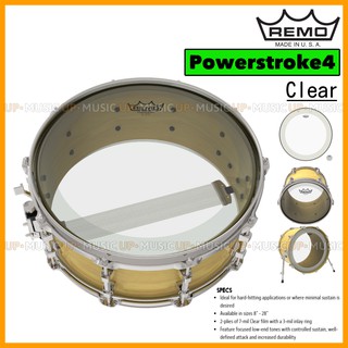 🥁หนังกลอง Powerstroke4 Clear by REMO USA💯