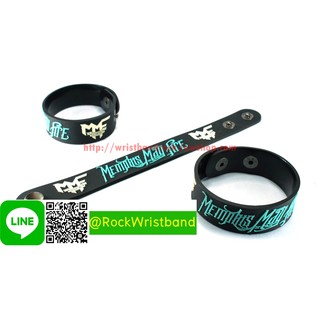 MEMPHIS MAY FIRE ขายริสแบนด์  MMF128NA Wristband สายรัดข้อมือวงร็อค