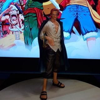 โมเดลฟิกเกอร์ PVC อนิเมะ One Piece Ver of Shanks สีแดง ของเล่นสําหรับเด็ก