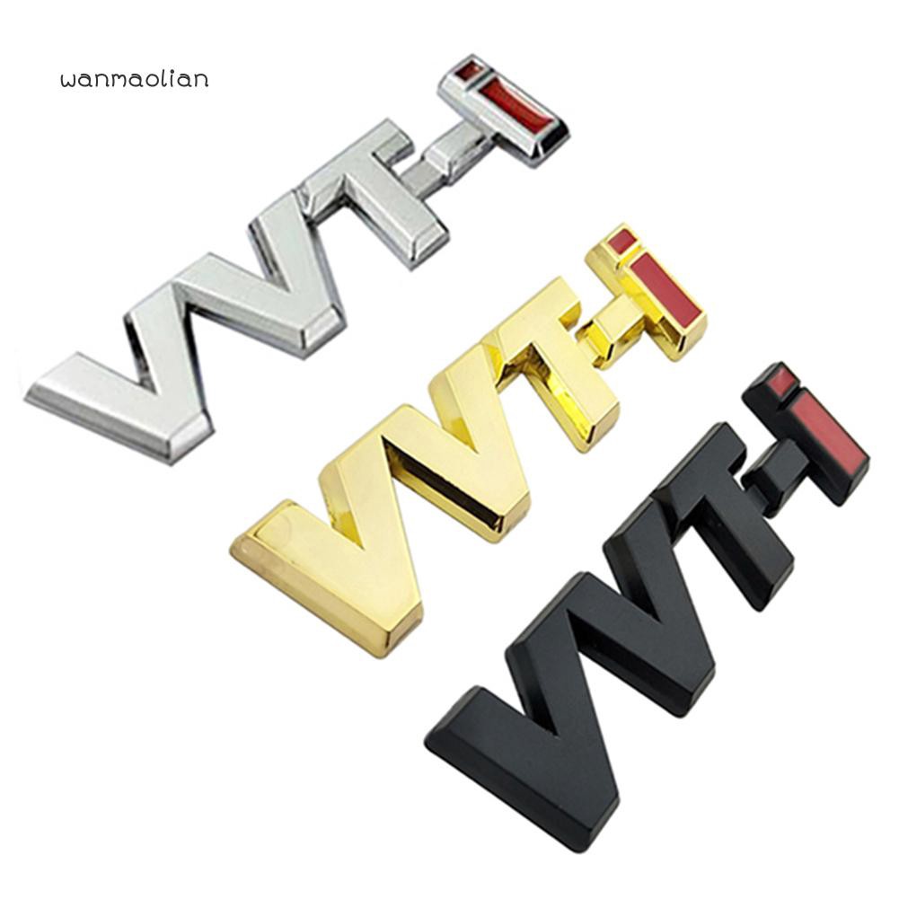 ^WM โลหะ VVTi ตัวอักษรโลโก้รถสติกเกอร์ป้ายสัญลักษณ์ตกแต่ง Toyota Camry