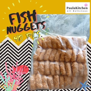 นักเก็ตปลา Fish nuggets แช่แข็ง แป้งบางกรอบ 40 ชิ้น อาหารทานเล่น อร่อย เนื้อแน่น อาหารแช่แข็ง - Paula Kitchen