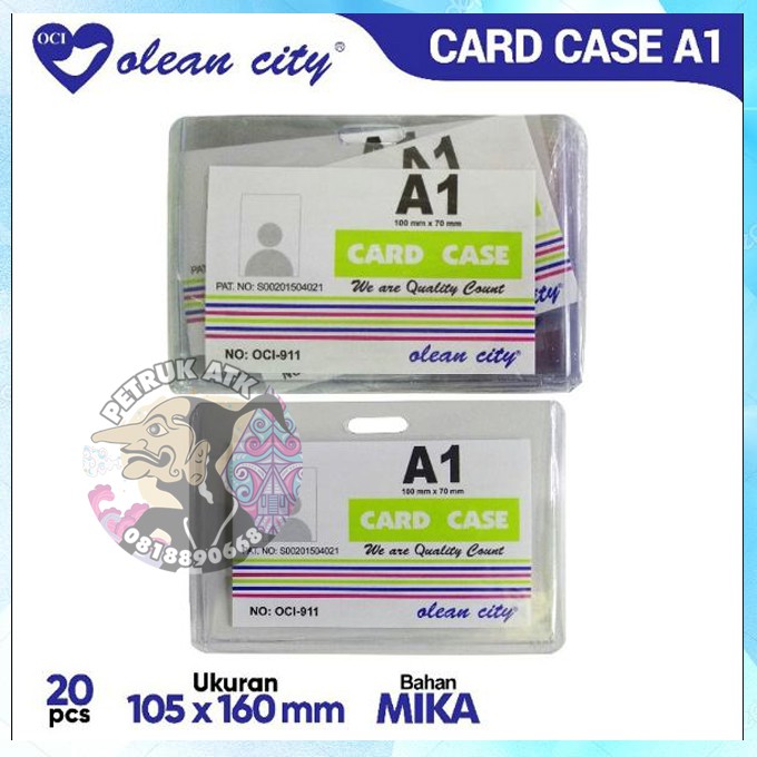 [PAK] A1 HORIZONTAL ID CARD CASE OCI PLASTIC ID CARD SLEEPING NAME CARD CASE THICK / ID CARD HOLDER 