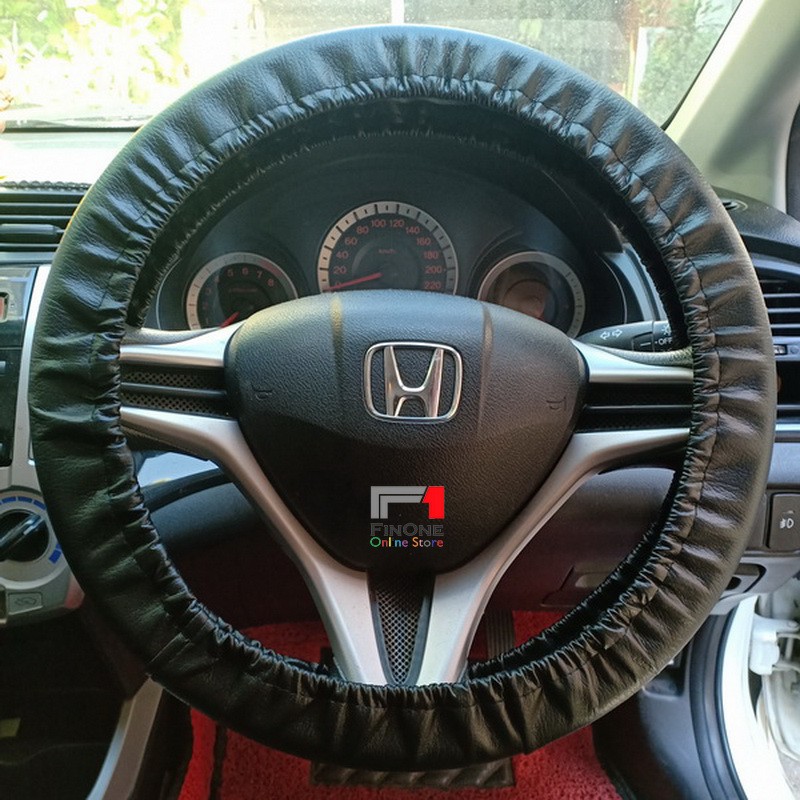 ผ้าคลุมพวงมาลัยและเกียร์รถยนต์หนังPU 2 ชิ้นโชว์รูม ศูนย์ซ่อมรถ อู่ Gear Knob and Wheel PU Leather Cover ALPHA 3094 3095