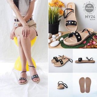 รองเท้าแตะสาน mymelody sandals รุ่น MY-24-ฺBlack