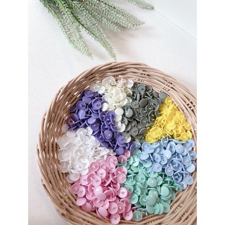 (PART 2) 20 สีพร้อมส่ง กระดุมสแนปพลาสติกเกรด A ใช้ทำงาน Diy ทำสายคล้องแมสได้