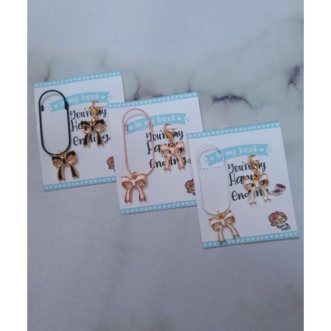 Planner Bow Paper Clip Charms Combo Set