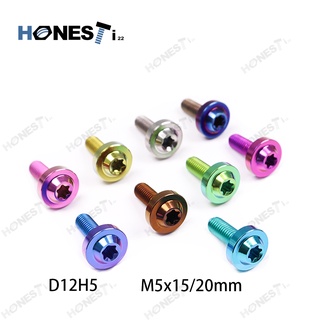 Honesti22 GR5 titanium alloy M5X15/20/25/30/35mm 0.8P UFO head  inner plum Anodized plated forged screws Yamaha/Honda.