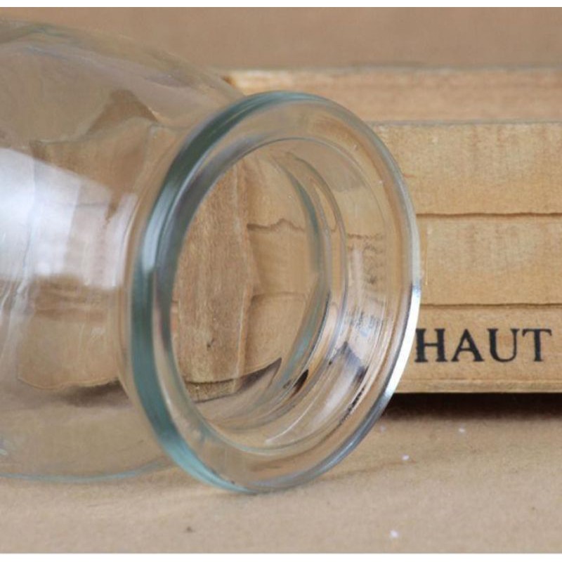 แก้วปลูกไม้น้ำทุกชนิด แก้วปลูกไฮยาซิน แก้วมีความหนาพิเศษแก้วใสมาก ขนาด ก.5.5*ส.7.3 ซม. 1 ใบ - รูปที่ 2