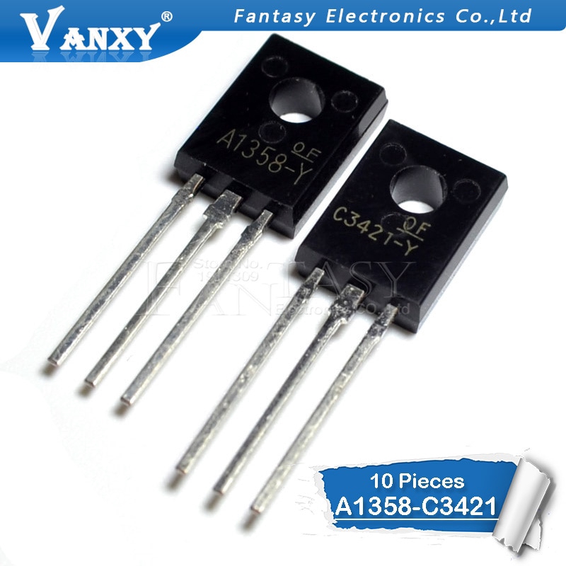 10pcs 2SA1358 2SC3421 (5PCS* A1358 +5PCS* C3421 ) 2SA1358-Y 2SC3421-Y TO-126 new original