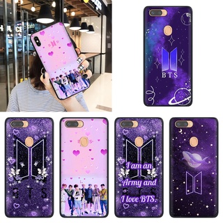 เคสโทรศัพท์มือถือแบบนิ่ม TPU ลายโลโก้ Bts GRE11 สีม่วง สําหรับ OPPO F5 A73 2017 F7 F9 F11 F17 F19 Pro Plus 5G A7X A9 2019 A74 4G