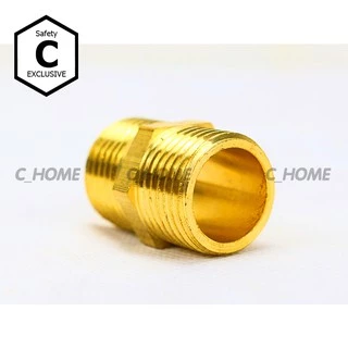 [C_HOME] ข้อต่อทองเหลืองแท้ นิปเปิ้ล (ข้อต่อเกลียวนอก) มีหลายขนาดให้เลือก กดเลือกขนาดก่อนสั่งซื้อ สินค้าพร้อมส่งจากไทย