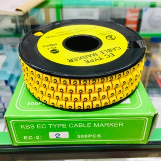 Type Cable Marker เบอร์2 (500pcs) EC-2 อย่างหนา