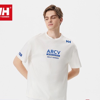 [S-5XL] เสื้อยืดแขนสั้น ผ้าฝ้าย พิมพ์ลาย HELLY HANSEN HH ARCV แฟชั่นฤดูร้อน สําหรับผู้ชาย