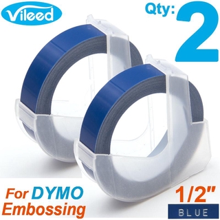 [สต็อกประเทศไทย]2pcs 12mm / 1/2 Embossing 3D Label Refills for DYMO OFFICE MATE 1540 1540-00 154000 Manual Labelmaker