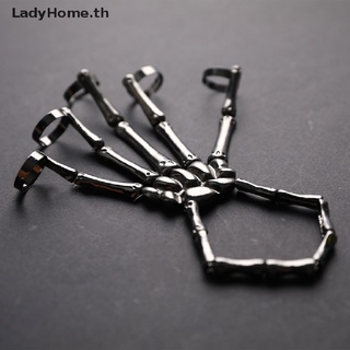 Ladyhome สร้อยข้อมือ กระดูกมือ กระดูกห้านิ้ว พังก์ ปรับได้ ฮาโลวีน