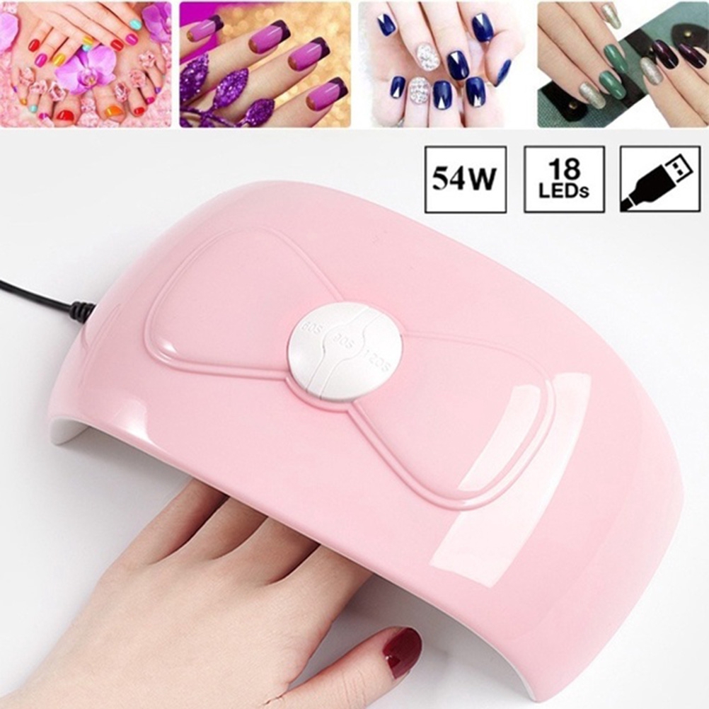 54w 18 Led Smart Infrared Sensor Uv Sunlight Nail Dryer Lamp Gel Polish