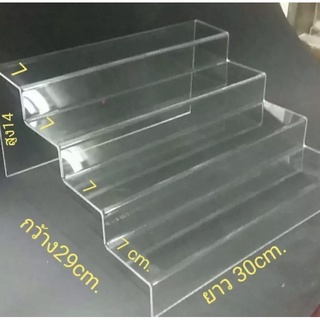 ชั้นวางอะคริลิคใส4ชั้นพับยาว30ซม.