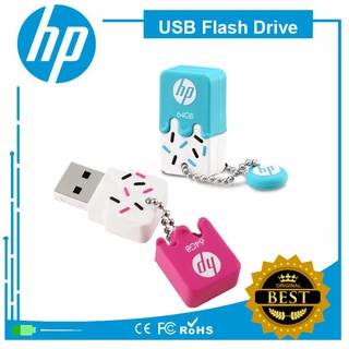 Hp แฟลชไดรฟ์ 128GB การ์ตูน USB แฟลชไดรฟ์ 64GB 32GB ปากกากันน้ํา Pendrive