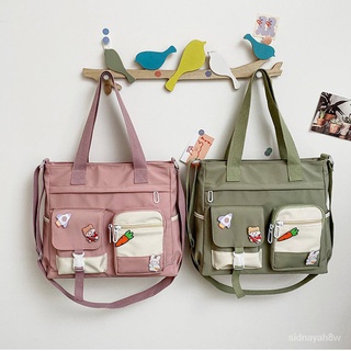 ร้านค้าเล็ก ๆ ของฉันbag(BAG1623) D1กระเป๋าสะพายข้างใบใหญ่ กระเป๋าถือ ผ้าไนล่อน มีหลายช่อง กระเป๋าแฟชั่นผู้หญิงยินดีต้อนร