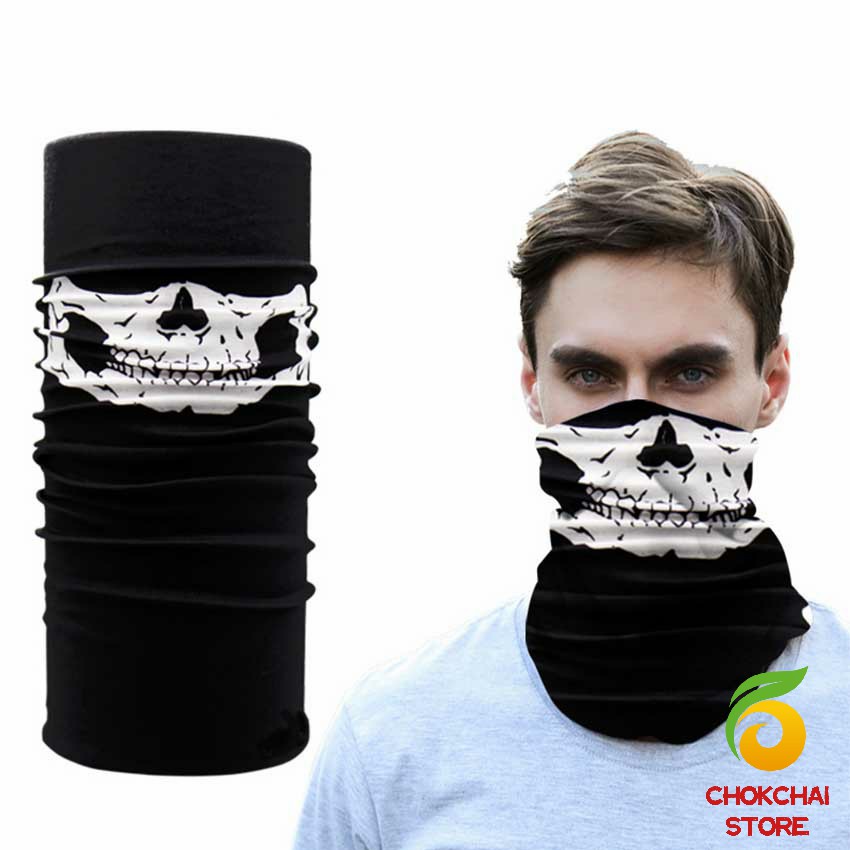 Chok [A679] ผ้าบัฟกันฝุ่น โพกหัว ผ้าปิดหน้า กันแดด เลือกลายได้ แดด UV  Magic turban