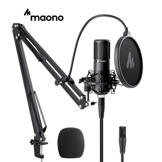 Maono AU-PM320S XLR ชุดไมโครโฟนคอนเดนเซอร์ มืออาชีพ สําหรับบันทึกเสียงสตูดิโอ