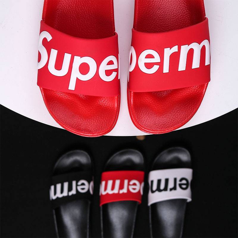 รองเท้าเพื่อสุขภาพผู้หญิง。รองเท้าใส่เดินในบ้าน。 สไตล์เกาหลีชายและหญิงแฟชั่นสวมใส่ด้านนอกรองเท้าแตะ Supreme คู่บ้านในร่มห