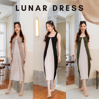 [กรอกโค้ด WYNEWU ลด 65.-] Basicnotbasics - Lunar dress เดรสทูโทน พรางหุ่น แต่งสี (พร้อมส่ง)