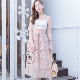 Lace layer skirt งานสวยเป๊ะ ปัง เนื้อลูกไม้ คุณภาพเริ่ด