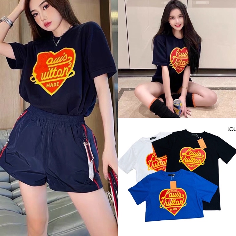STF_SHOP เสื้อยืดลายหัวใจ สกรีนหน้า มี(S-XL)ใส่เป็นคู่-ใส่เดียวก็น่ารักจะถึง14 กุมภาต้องจัดแล้วตัว