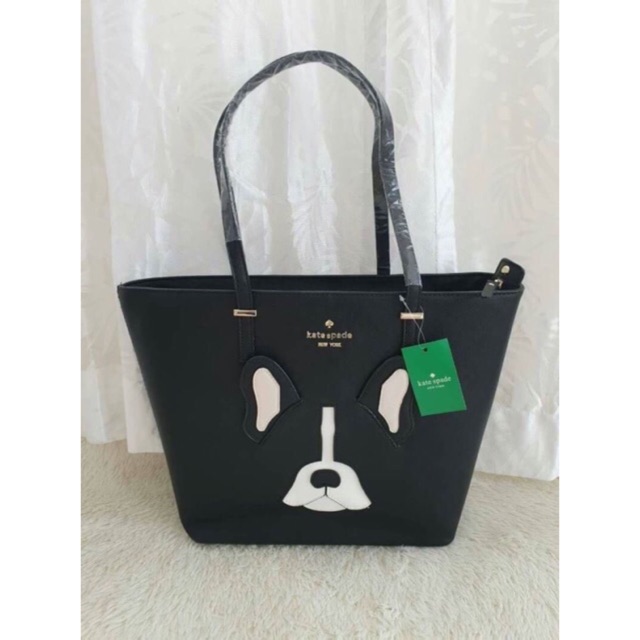 🍁🍂🍁กระเป๋า KATE SPADE CEDAR STREET MEDIUM FRENCH BULLDOG TOTE BAG🐩กระเป๋าสะพายทรง Tote ใบใหญ่กำลังเด