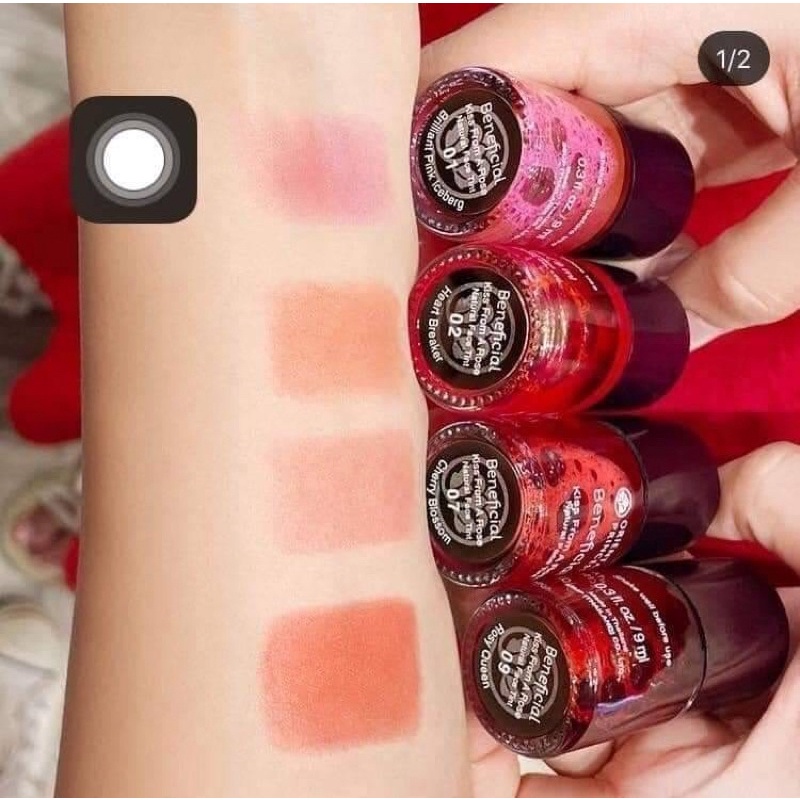 ทินท์สีทาแก้มและริมฝีปากชนิดน้ำ Beneficial Kiss From A Rose Natural Face Tint stamp_sp ThaiPick