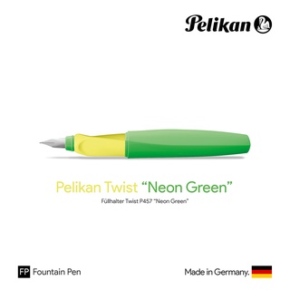 Pelikan Twist "Neon Green" School Fountain Pen - ปากกาหมึกซึมพีลิแกน ทวิสต์