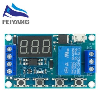 โมดูลรีเลย์สวิตช์ 6-30V ทริกเกอร์ ตั้งเวลาหน่วงเวลา วงจรจับเวลา ปรับได้