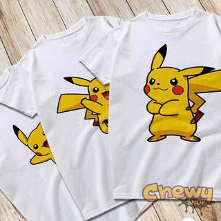 Pikachu เสื้อยืดลายปิกาจูสุดน่ารัก ใส่ได้มั้งหญิงและชาย unisex