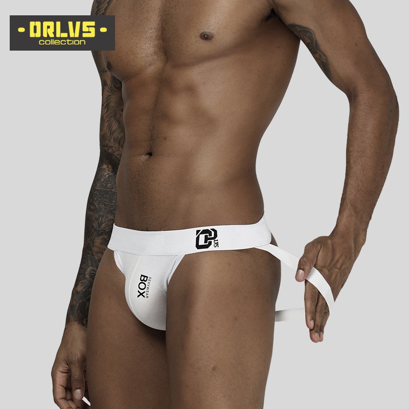 [ORLVS] Ready Stock BOX Men Underwear Sexy Men Thong 100% Cotton Breathable Jockstrap OR213
