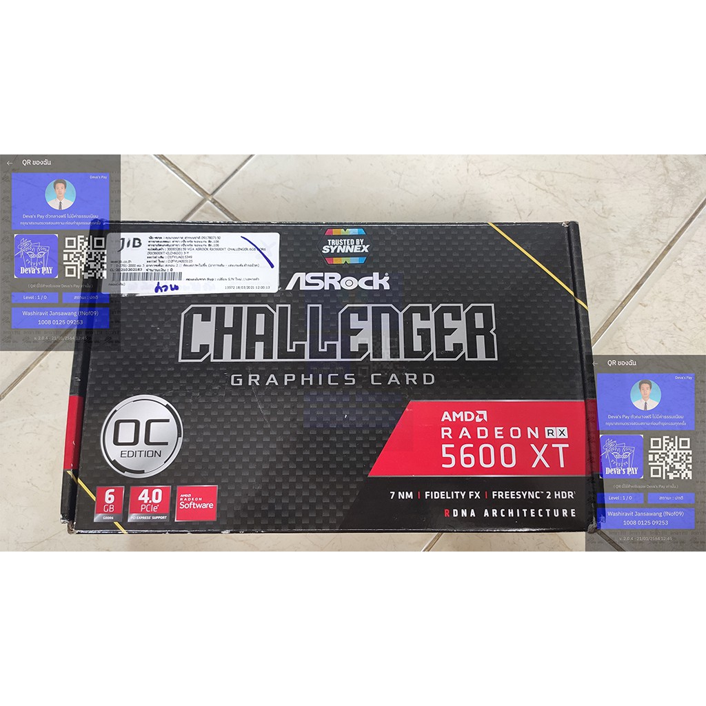 VGA ASROCK RX5600XT CHALLENGER 6GB DDR6