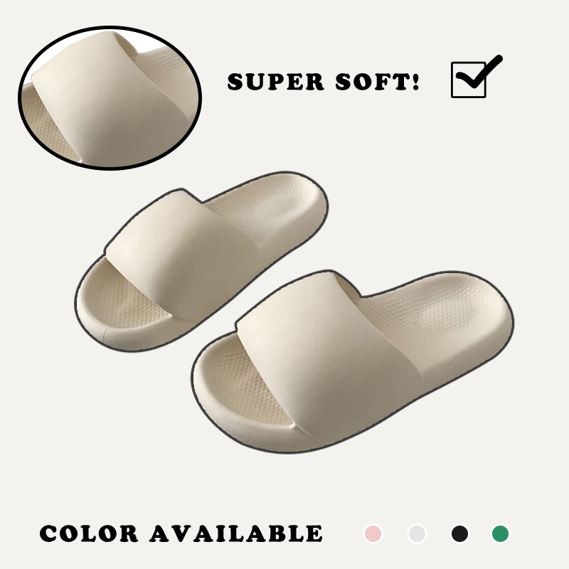 Luckkyshoes รองเท้าแตะแฟชั่น เรียบหรูดูแพง ดูอวบๆนุ่มนิ่มสวมใส่สบาย เรียบๆสวมใส่อยู่บ้านหรือใส่ที่ทำงานชิวสุดๆ