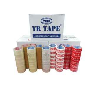 [ยกลัง 45หลา] TR Tape เทปใส,สีน้ำตาล,เทประวังแตก,เทปใสพิเศษ 2นิ้ว ยาว 45หลาเต็ม