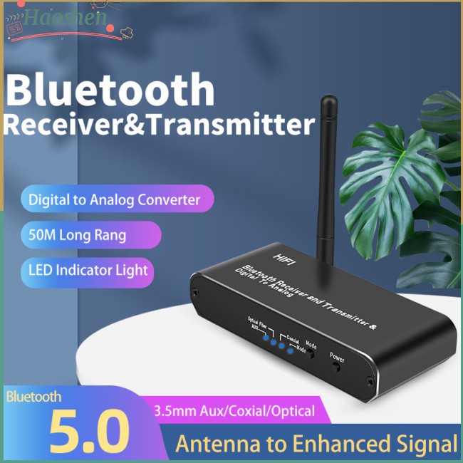 Bluetooth 5.0 Audio Adapter Optical Fiber to Converter Analog Digital