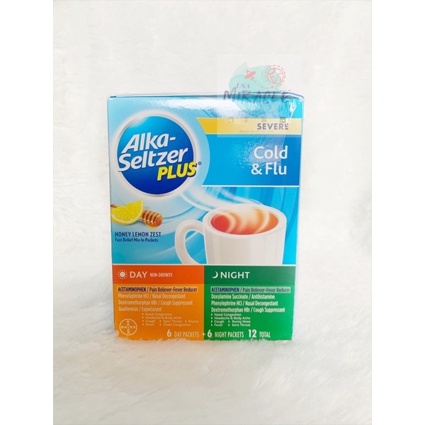 🇺🇸Alka-Seltzer Plus➕🍋 ยาแก้ไข้ หวัดชนิดผง 👍🏻