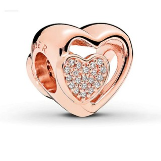 (พร้อมส่ง)*New*PANDORA Rose Charm Joined Together